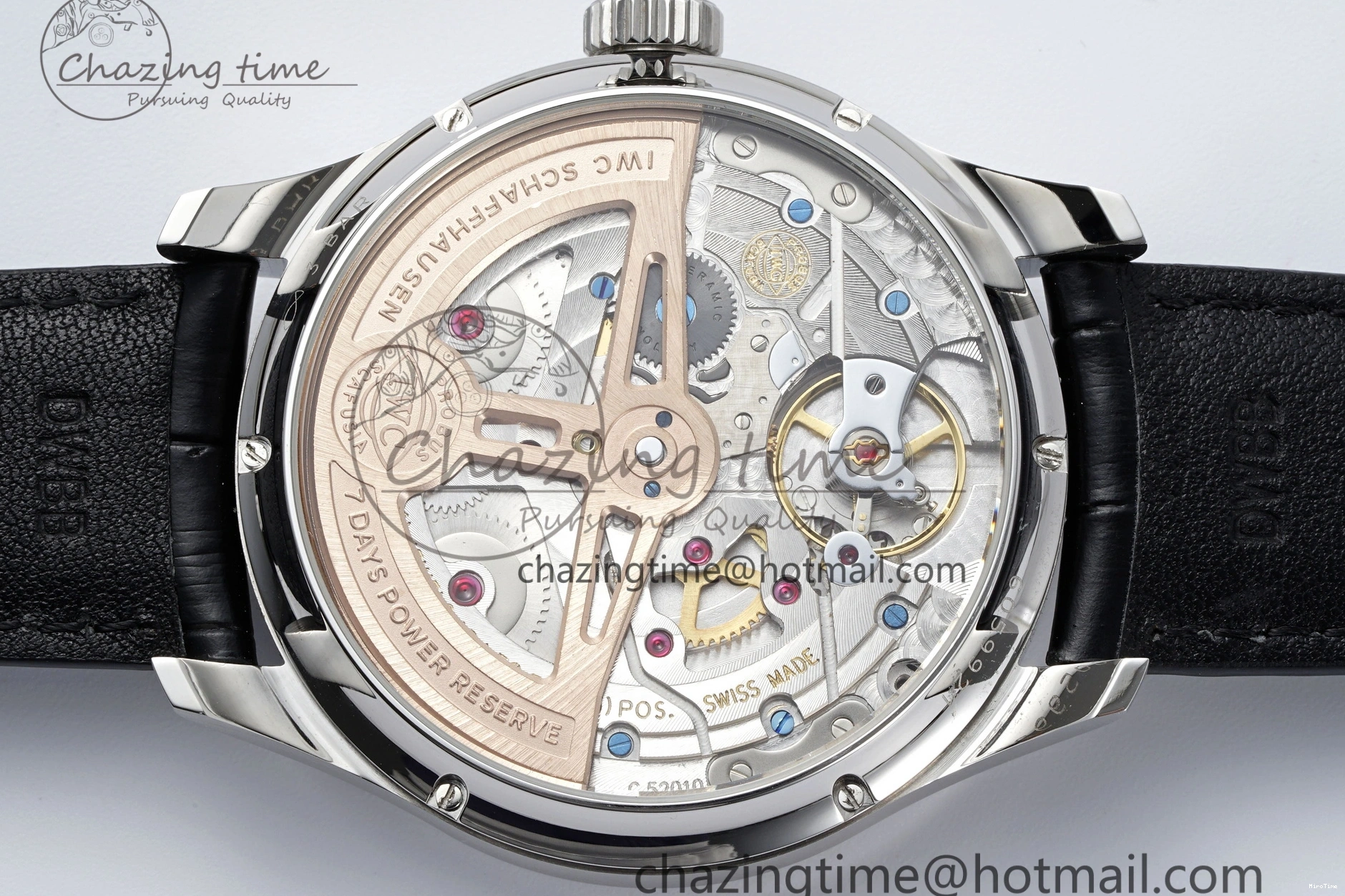 MIROTIME 0522 Bold Portugieser Perpetual Calendar SS 5033 APSF 1:1 Best Edition Blue Dial on Black Leather Strap A52610 Clone 7041